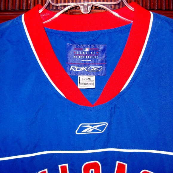 REEBOK CHICAGO CUBS PULLOVER WINDJACKET LARGE - Picture 2 of 5